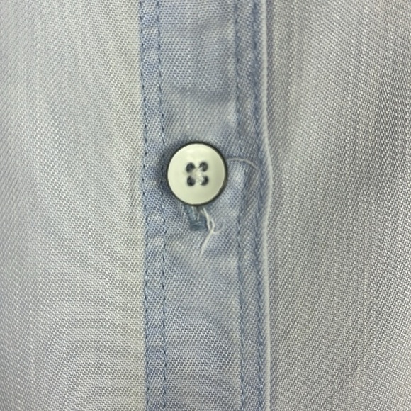 Old Navy button down top chest pocket long sleeves soft periwinkle color Sz S - Picture 9 of 9